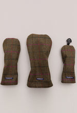 Golf Head Cover Set Of 3 - Wool Plaid