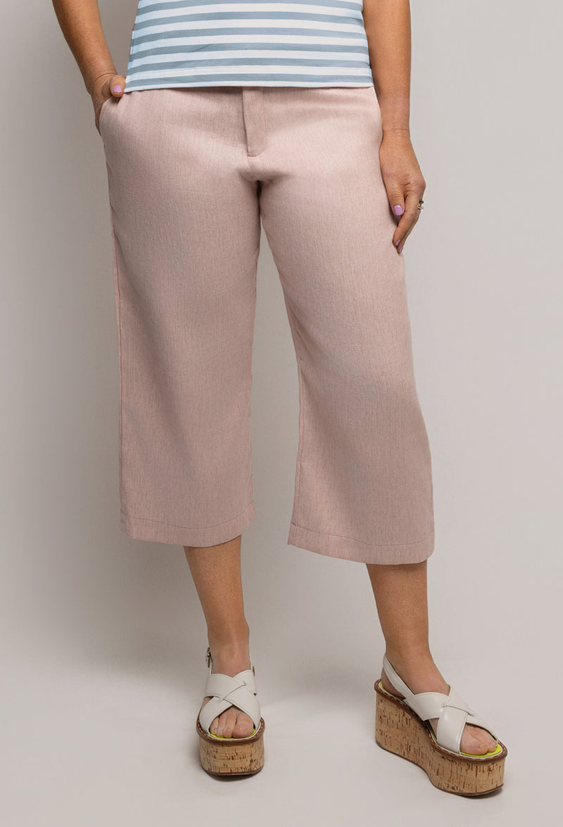 Crop Pant  Blush Twill